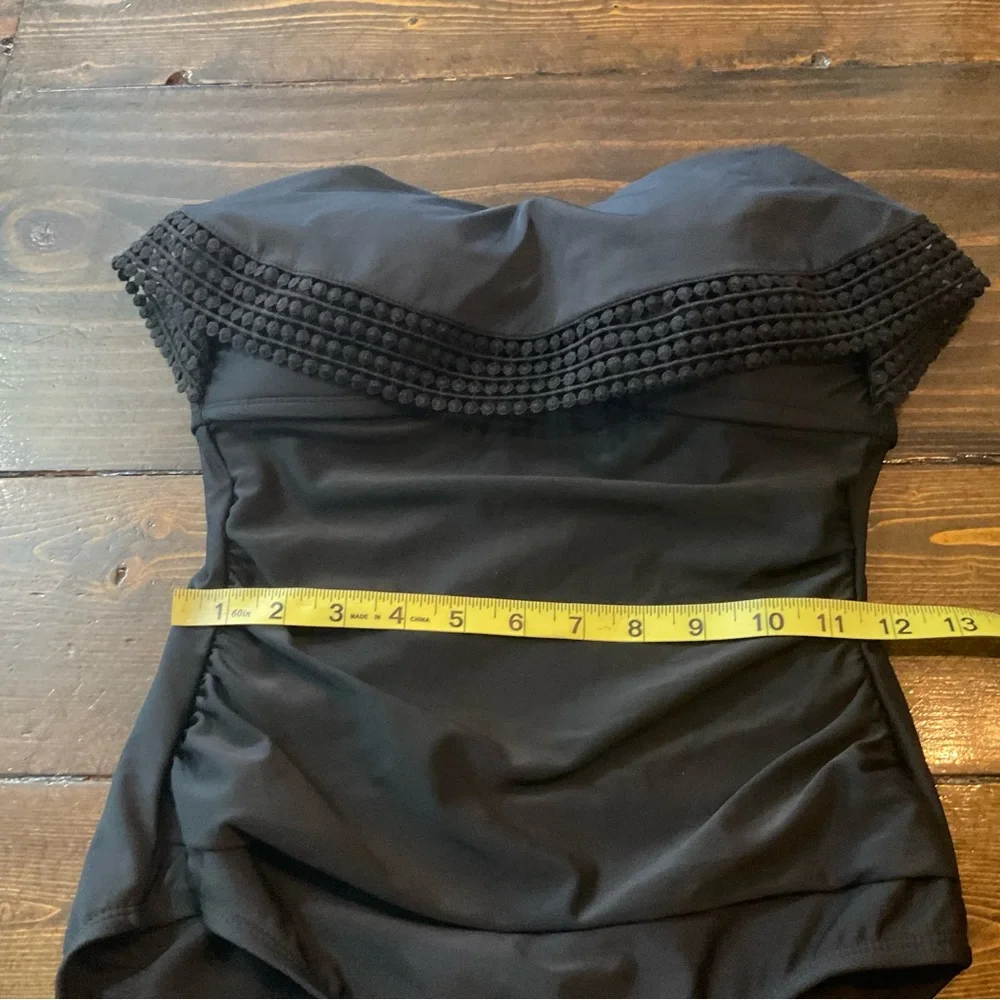 Kona Sol Elegant Black One-Piece Swimsuit - Picture 7 of 16